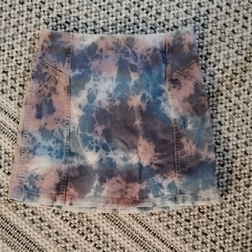 Wild Fable Tie-Dye Mini Skirt in Blue and Pink